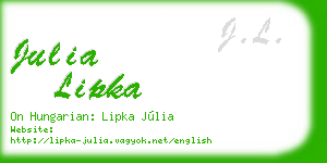 julia lipka business card